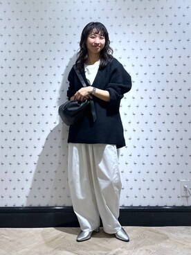 「アイテム（ブーツ、シルバー系）」を使った、ナオさん（レディース・158cm）の秋コーディネート