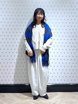 「A part by（アパートバイ）のアイテム（ストール/ショール）」を使った、ナオさん（レディース・158cm）の秋コーディネート