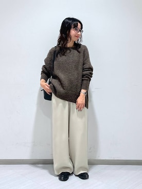 「A part by（アパートバイ）のアイテム（ハンドバッグ）」を使った、ナオさん（レディース・158cm）の秋コーディネート