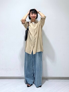 「A part by（アパートバイ）のアイテム（サンダル）」を使った、ナオさん（レディース・158cm）の春コーディネート