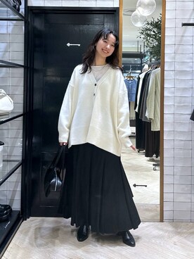 「A part by（アパートバイ）のアイテム（ハンドバッグ）」を使った、ナオさん（レディース・158cm）の冬コーディネート