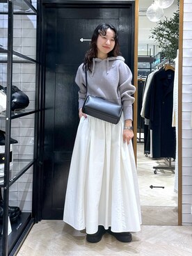 「A part by（アパートバイ）のアイテム（ハンドバッグ）」を使った、ナオさん（レディース・158cm）の冬コーディネート