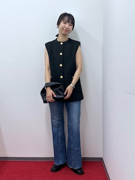 「アパートバイローリーズ」｜「アイテム（ローファー）」を使った、ナオさん（レディース・158cm）の夏コーディネート
