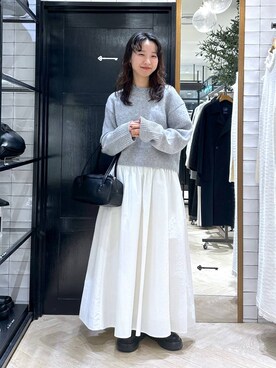 「A part by（アパートバイ）のアイテム（ハンドバッグ）」を使った、ナオさん（レディース・158cm）の秋コーディネート