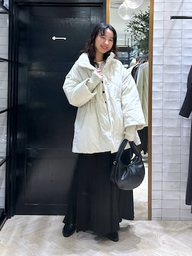 「A part by（アパートバイ）のアイテム（ハンドバッグ）」を使った、ナオさん（レディース・158cm）の冬コーディネート