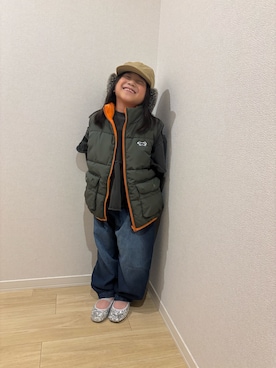 「アイテム（帽子）」を使った、Sasakiさん（キッズ・120cm）の秋コーディネート