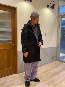 「CIAOPANIC TYPY（チャオパニックティピー）のアイテム（ニットキャップ/ビーニー）」を使った、Sasakiさん（メンズ・180cm）の冬コーディネート