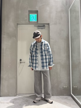 「CIAOPANIC TYPY（チャオパニックティピー）の【冬も暖かい◎】男女兼用/モールタックストレートパンツ（スラックス）」を使った、Sasakiさん（メンズ・180cm）の冬コーディネート