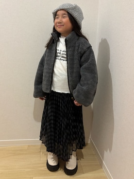 「アイテム（スカート）」を使った、Sasakiさん（キッズ・120cm）の冬コーディネート