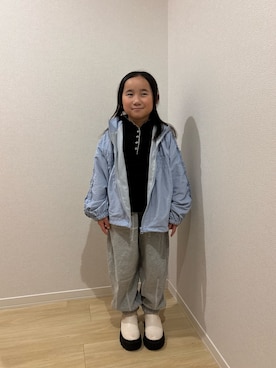 「CIAOPANIC TYPY（チャオパニックティピー）のアイテム（ジャケット/アウター）」を使った、Sasakiさん（キッズ・120cm）の春コーディネート