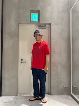 「アイテム（デニムパンツ）」を使った、Sasakiさん（メンズ・180cm）の夏コーディネート