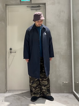 「アイテム（ステンカラーコート）」を使った、Sasakiさん（メンズ・180cm）の冬コーディネート