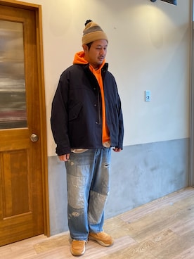 「CIAOPANIC TYPY（チャオパニックティピー）のアイテム（モッズコート）」を使った、Sasakiさん（メンズ・180cm）の秋コーディネート