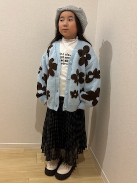 「アイテム（スカート）」を使った、Sasakiさん（キッズ・120cm）の冬コーディネート