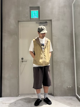 「アイテム（ベスト）」を使った、Sasakiさん（メンズ・180cm）の夏コーディネート