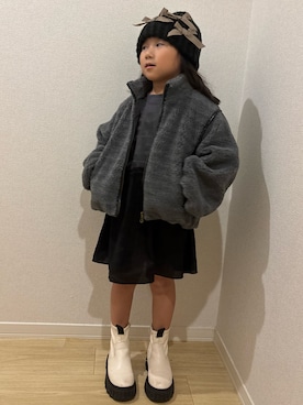「アイテム（ワンピース）」を使った、Sasakiさん（キッズ・120cm）の冬コーディネート