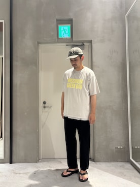 「アイテム（チノパンツ）」を使った、Sasakiさん（メンズ・180cm）の夏コーディネート
