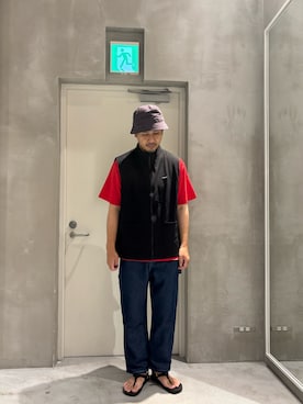 「アイテム（デニムパンツ）」を使った、Sasakiさん（メンズ・180cm）の夏コーディネート