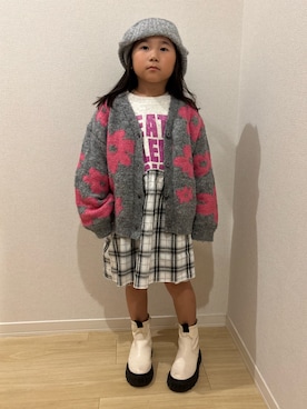 「アイテム（ワンピース）」を使った、Sasakiさん（キッズ・120cm）の冬コーディネート