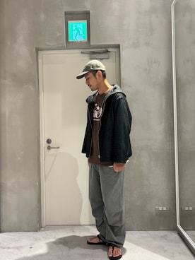「アイテム（カーゴパンツ）」を使った、Sasakiさん（メンズ・180cm）の秋コーディネート