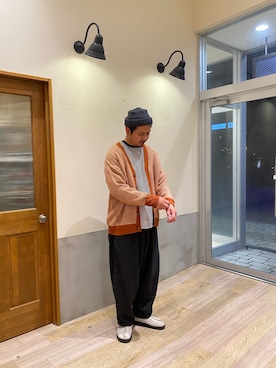 「CIAOPANIC TYPY（チャオパニックティピー）のアイテム（ニットキャップ/ビーニー）」を使った、Sasakiさん（メンズ・180cm）の冬コーディネート