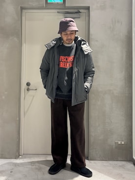 「アイテム（スウェット）」を使った、Sasakiさん（メンズ・180cm）の冬コーディネート