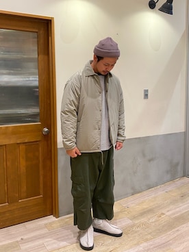 「CIAOPANIC TYPY（チャオパニックティピー）のアイテム（ニットキャップ/ビーニー）」を使った、Sasakiさん（メンズ・180cm）の冬コーディネート