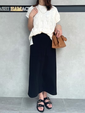 「アイテム（スカート）」を使った、ikka HEAD OFFICE Women'sさん（レディース・165cm）の夏コーディネート