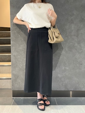 「アイテム（ボストンバッグ）」を使った、ikka HEAD OFFICE Women'sさん（レディース・165cm）の夏コーディネート