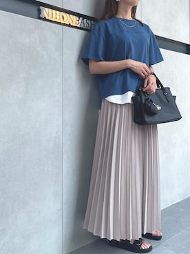 「アイテム（ボストンバッグ）」を使った、ikka HEAD OFFICE Women'sさん（レディース・165cm）の夏コーディネート