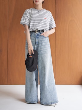 「UNIVERSAL OVERALL（ユニバーサルオーバーオール）のアイテム」を使った、ikka HEAD OFFICE Women'sさん（レディース・152cm）の夏コーディネート
