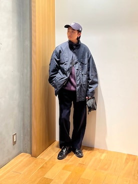 「アイテム（ポーチ）」を使った、UR_SkmK.さん（メンズ・167cm）の秋コーディネート