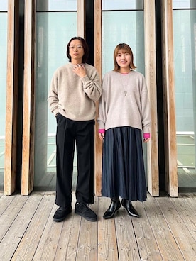 「アイテム（スカート）」を使った、UR_SkmK.さん（メンズ・167cm）の秋コーディネート