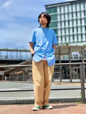「HAVERSACK（ハバーザック）のアイテム（パンツ）」を使った、UR_SkmK.さん（メンズ・167cm）の夏コーディネート