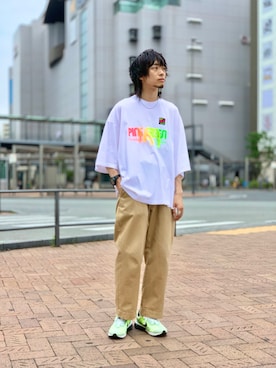 「doublet（ダブレット）のアイテム（Tシャツ/カットソー）」を使った、UR_SkmK.さん（メンズ・167cm）の夏コーディネート