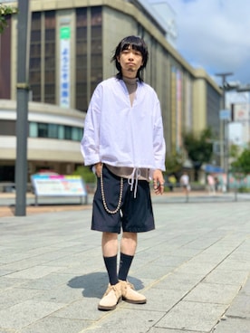 「SEEALL（シーオール）のアイテム（シャツ/ブラウス）」を使った、UR_SkmK.さん（メンズ・167cm）の秋コーディネート