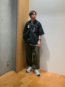 「ASICS（アシックス）のアイテム」を使った、UR_SkmK.さん（メンズ・167cm）の夏コーディネート