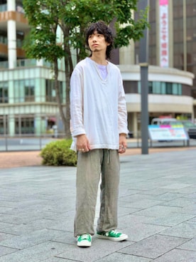 「CODY SANDERSON（コディサンダーソン）のアイテム（アクセサリー）」を使った、UR_SkmK.さん（メンズ・167cm）の夏コーディネート