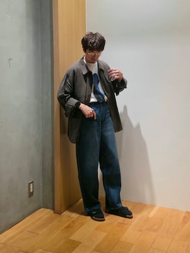「Lee（リー）のアイテム」を使った、UR_SkmK.さん（メンズ・167cm）の夏コーディネート