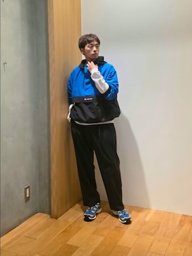 「アイテム（ナイロンジャケット）」を使った、UR_SkmK.さん（メンズ・167cm）の秋コーディネート