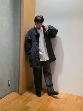「アイテム（モッズコート）」を使った、UR_SkmK.さん（メンズ・167cm）の秋コーディネート