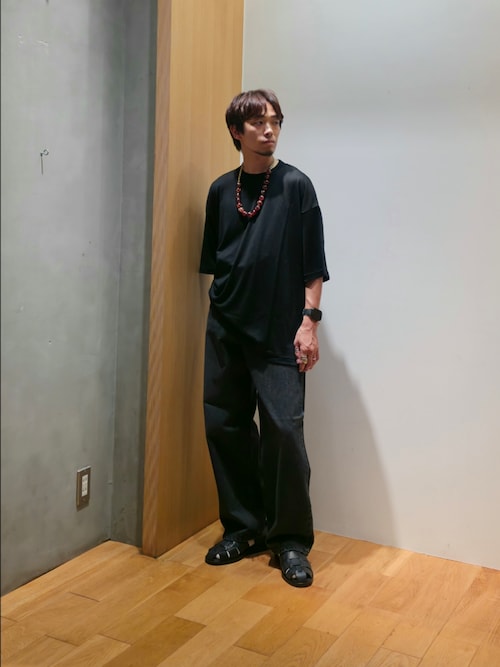 new basic　ウォッシャブルメリノウールショートスリーブTシャツ