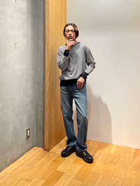 「gicipi（ジチピ）のGICIPI　LUPO（ニット/セーター）」を使った、UR_SkmK.さん（メンズ・167cm）の秋コーディネート