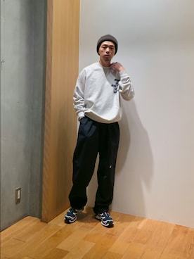 「アイテム（ニットキャップ/ビーニー）」を使った、UR_SkmK.さん（メンズ・167cm）の秋コーディネート