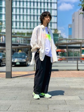「オーバーシャツ」｜「アイテム（その他）」を使った、UR_SkmK.さん（メンズ・167cm）の夏コーディネート