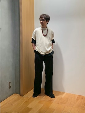 「URBAN RESEARCH（アーバンリサーチ）のGGG　Crew Neck Short Sleeve T-shirts（Tシャツ/カットソー）」を使った、UR_SkmK.さん（メンズ・167cm・30代）の夏コーディネート