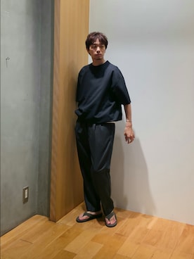「アイテム（トップス）」を使った、UR_SkmK.さん（メンズ・167cm・30代）の夏コーディネート