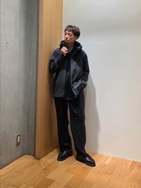 「アイテム（テーラードジャケット、グリーン系）」を使った、UR_SkmK.さん（メンズ・167cm）の秋コーディネート