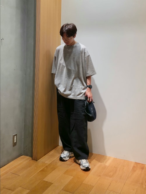 new basic　ウォッシャブルメリノウールショートスリーブTシャツ