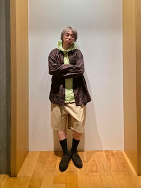 「EKAL（エカル）のアイテム」を使った、UR_SkmK.さん（メンズ・167cm）の夏コーディネート
